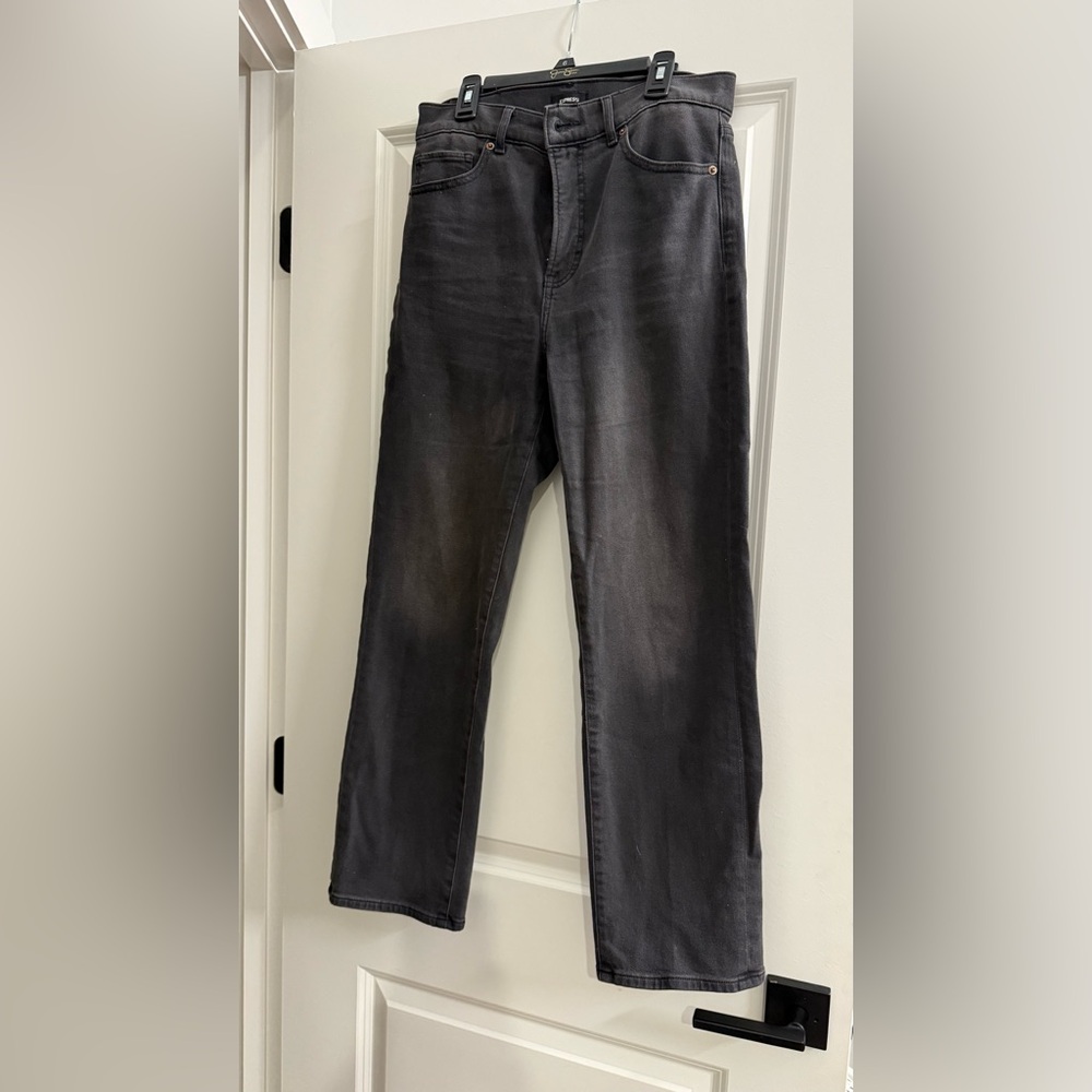 Express Women's Charcoal Cropped Jeans